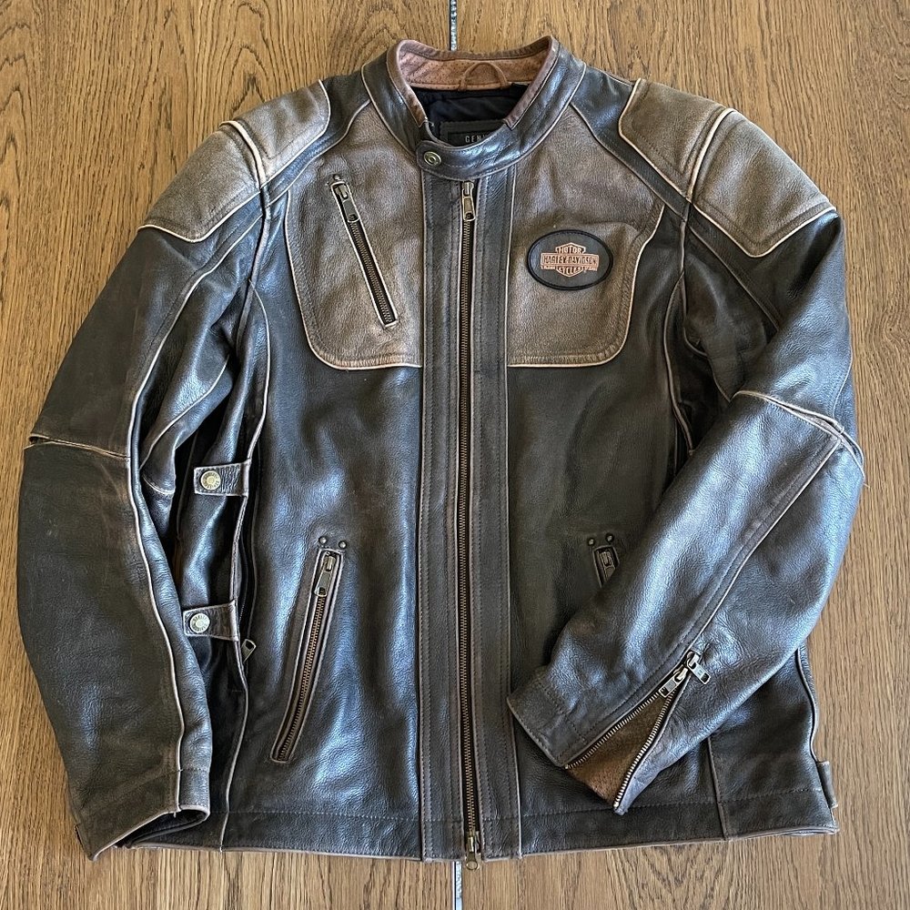 Men's H-D Triple Vent System Trostel Leather Jacket